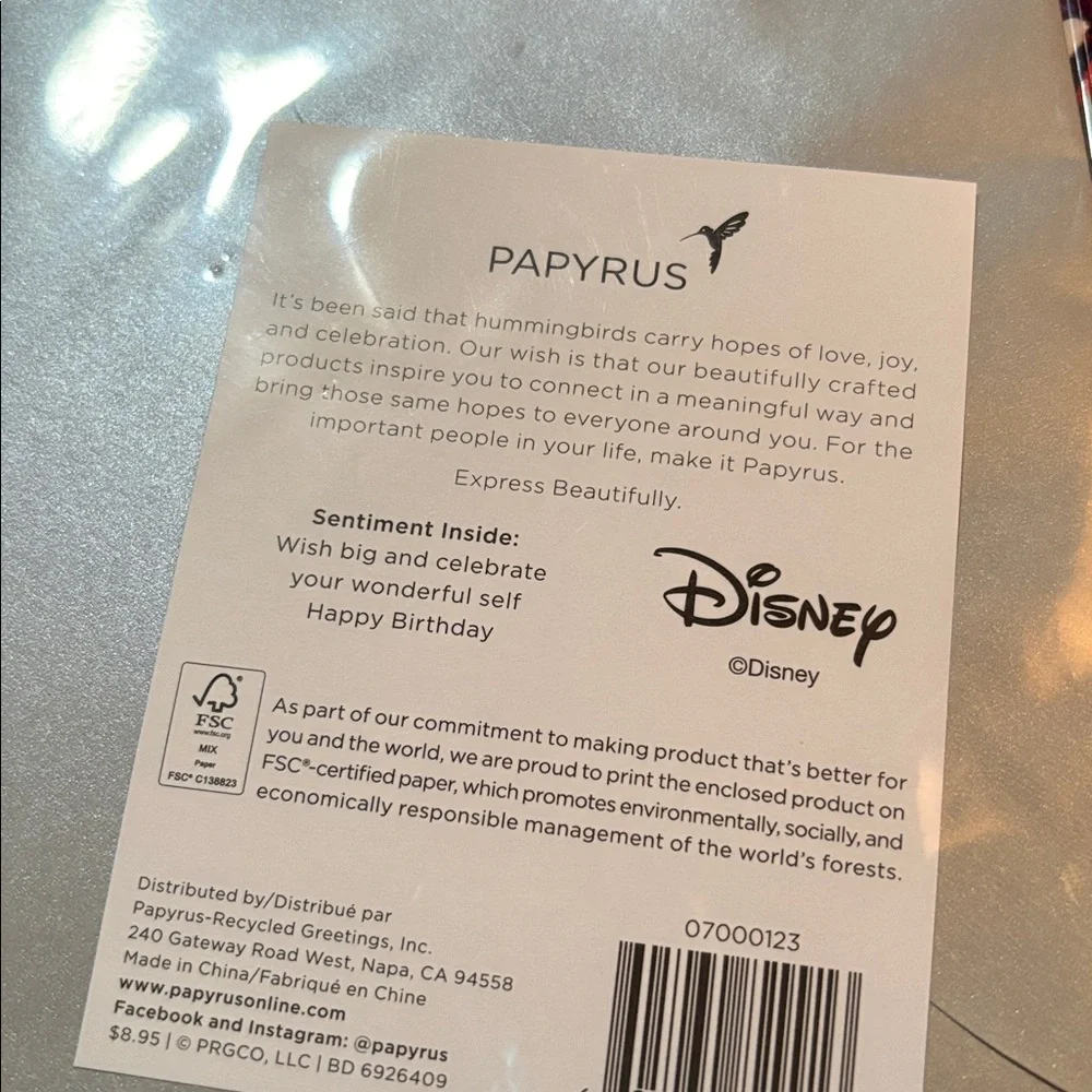 🆕American Greetings-Papyrus ‘Disney’ “Fashion Minnie” Birthday Card